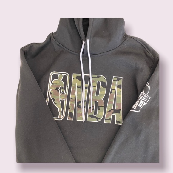 NBA Black with Camo Writing Hoodie - Picture 2 of 10